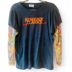 VINTAGE RENEGADE CLASSICS TATTOO SLEEVE TEE SHIRT SIZE XL BIKERCORE